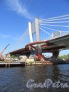 Мост Бетанкура (2005-20018). Вид опорной части на Василеостровской стороне. фото май 2018 г.