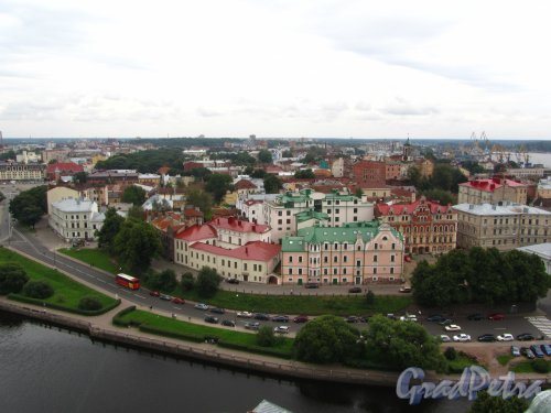 Ленинградская область, Выборг. Вид с Башни Выборгского замка на старый город. Фото 19 августа 2012 года.
