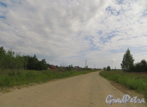 Въезд на территорию ДНП «Заповедное». Фото 15 июля 2015 года.