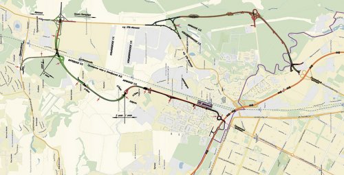 Проект транспортного обхода посёлка Мурино.