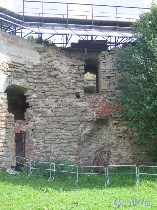 Шлиссельбург, г. Крепость Орешек. Фрагмент внутренней стены. фото август 2015 г.