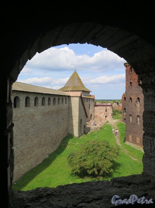 Шлиссельбург, г. Крепость Орешек. Вид крепости из галереи. фото август 2015 г.