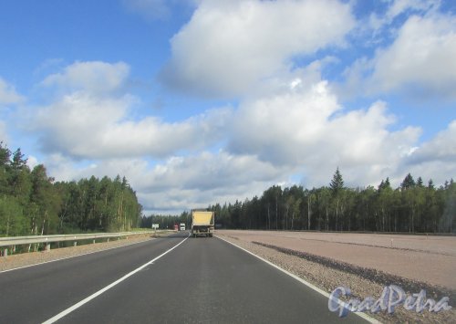 Расширение трассы «Скандинавия» в районе 57 километра. Фото 9 августа 2016 года.