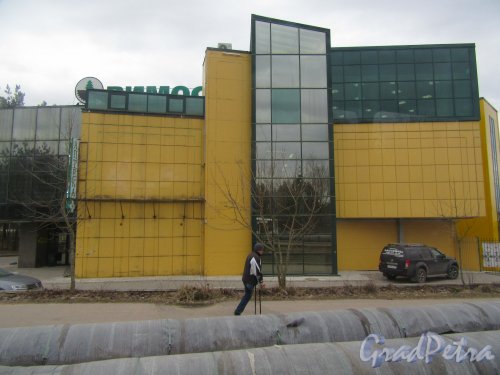 Колтушское шоссе (Всеволожск), д. 298. Магазин «Вимос». Общий вид фасада. фото апрель 2018 г. 