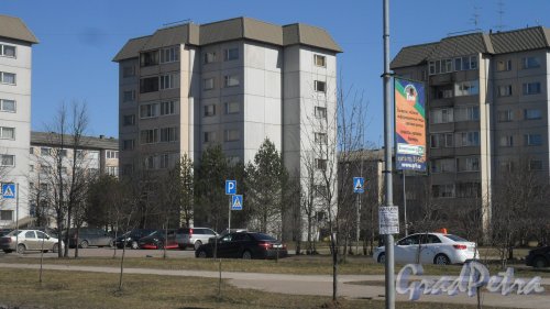 Ленинградская область, г. Всеволожск, Микрорайон Южный, Московская улица, дом 5. 7-этажный панельный дом. Фото 11 апреля 2015 года.