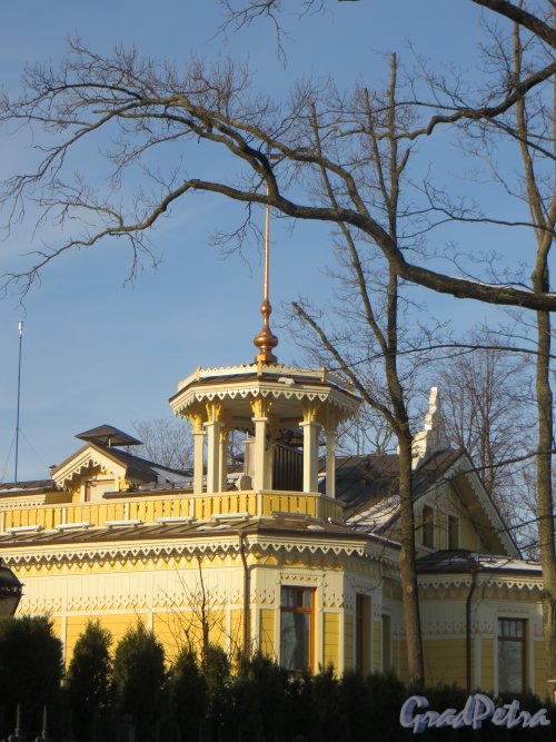 Санаторная аллея, дом 10, литера А. Жилой дом с бельведером. Фото 11 февраля 2015 года.