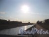Дудергофский канал у Петергофского шоссе на территории Полежаевского парка. Вид от плотины в сторону ул. Доблести. Фото апрель 2015 г.