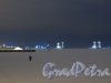 Вид Финского залива с элементами конструкций Западного Скоростного диаметра в вечернее время. фото январь 2015 г.