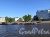 Река Фонтанка. Вид реки и пристани в районе Лермонтовского пр. фото июнь 2017 г.