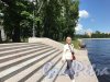 Река Малая Невка. Спуск к воде у Каменноостровского дворца. фото июль 2017 г.