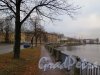 Река Фонтанка. Вид на устье р. Фонтанки (четная сторона) от Старо-Калинкинского моста. фото ноябрь 2017 г.