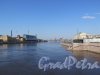 Река Большая Невка. Вид реки с Сампсониевского моста. Фото апрель 2018 г.