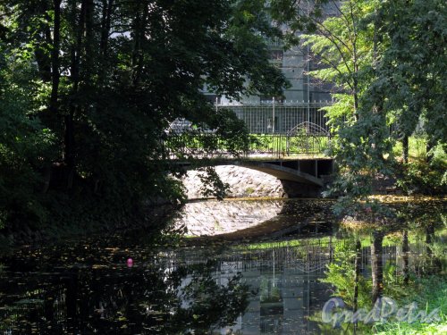Большой канал. Каменный остров. Вид на канал и мост в месте слияния с Малым каналом. Фото август 2011 г.