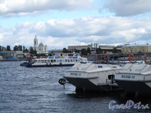 река Малая Нева. Речной порт с наб. Макарова. Фото сентябрь 2011 г. 