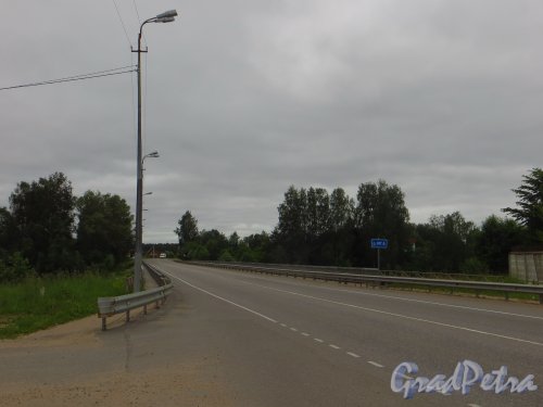 Мост в створе Петрозаводского шоссе через реку Мга. Фото 15 июня 2014 года.