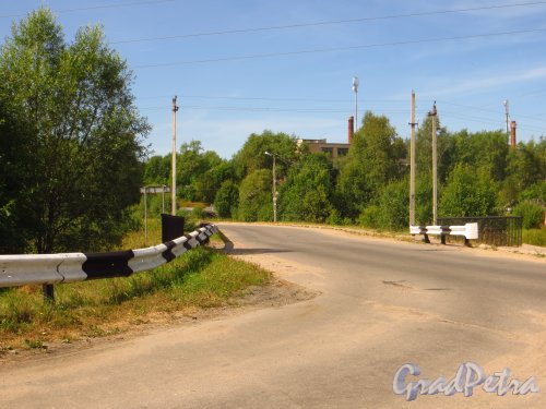 Мост через реку Орлинка в створе Трубной улицы поселка Дружная горка. Фото 2 августа 2014 года.