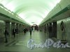 Станции метро «Приморская». Подземный вестибюль. Общий вид. Фото март 2014 г.