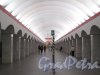 Станция метро « Лесная». Общий вид подземного павильона. Фото июнь 2014 г.