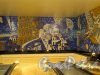 Станция Метро «Международная». Мозаичное панно перед наклонным туннелем  эскалатора, худ. А.К. Быстров. фото февраль 2015 г.