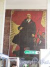Площадь Ленина, наземный вестибюль. Мозаичный портрет В.И. Ленина. перед выходои. фото июль 2015 г. 
