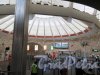 Станция метро «Проспект Большевиков». Интерьер наземного павильона. Фото май 2018 г.