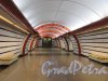 Станция метро «Обводный канал-1». Торец подземного зала. Фото 21 февраля 2020 г.
