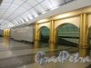 Станция метро «Международная». Оформление подзкмного павильона. фото август 2018 г.