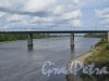 Ильинский (автомобильный) мост через реку Волхов в городе Волхове. Общий вид. фото август 2014 г.