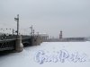 Дворцовый мост. Вид моста зимой. фото февраль 2018 г.