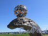 Яхтенный мост. Декоративная скульптура «Волна», 2017. Завершение в виде мяча. фото май 2018 г.  