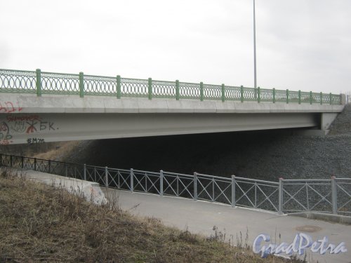 г. Пушкин, мост через р. Кузьминку на Петербургском шоссе. Фото 2 марта 2014 г.