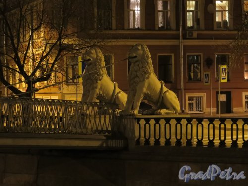 Львиный мостик. Ночной снимок Львов. фото апрель 2015 г.