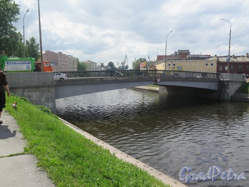 Банный мост. Вид на Мост и Маисов с наб. Пряжки. фото июнь 2015 г.