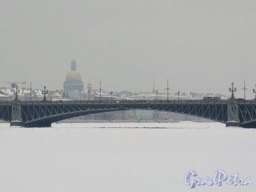 Троицкий мост зимой. фото февраль 2018 г.