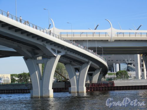 Яхтенный мост. Вид согласования моста с ЗСД. фото май 2018 г. 