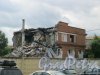 Наб. Обводного кан., дом 118, литера У. Фрагмент здания во время сноса. Фото 3 июля 2014 г.
