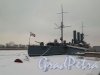Крейсер «Аврора» на зимней стоянке. Общий вид. фото февраль 2018 г.