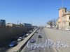 Пироговская набережная. Вид набережной с парапета над путепроводом. Общий вид. фото апрель 2018 г.