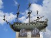 Памятник линейному кораблю «Полтава». Бронзовая модель судна. фото апрель 2018 г.