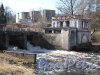 Река Оредеж. (Сиверский). Бывшая ГЭС. Общий вид со строны ковша спуска. Фото март 2014 г.
