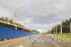 Зеленогорское шоссе. Строительство автомобильного путепровода у железнодорожной платформы «Репино». Фото 30 августа 2014 года.
