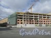Строительство жилого комплекса «Смольный проспект». Угловой участок со стороны улицы Бонч-Бруевича. Фото 16 марта 2016 года.