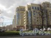 Московский проспект, дом 183-185, литера А. Южный фасад жилого комплекса «Граф Орлов». Фото 7 апреля 2019 года.

