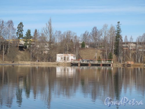 Река Оредеж. (Сиверский). Бывшая ГЭС. Общий вид. Фото март 2014 г.