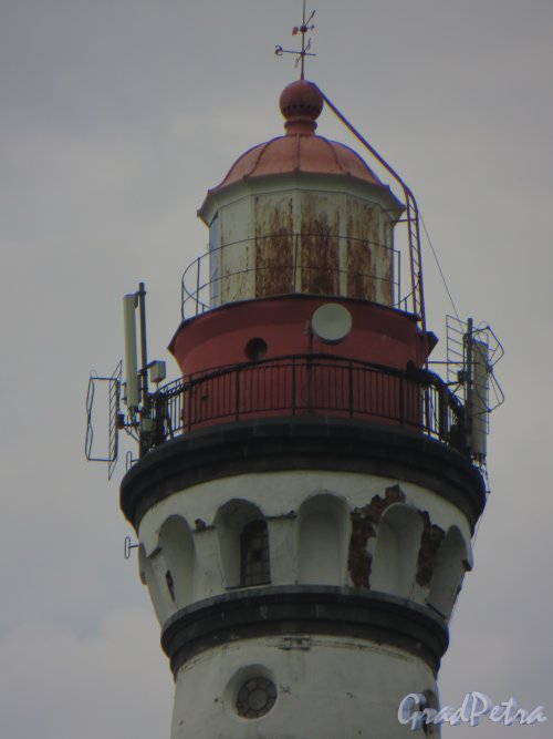 дер. Осиновец. Верхняя часть Осиновецкого маяка. Фото 25 мая 2014 года.
