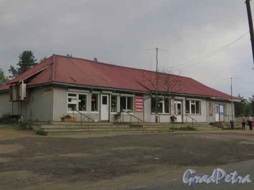 поселок Ириновка. Магазин у железнодорожной платформы «Ириновка». Фото 25 мая 2014 года.