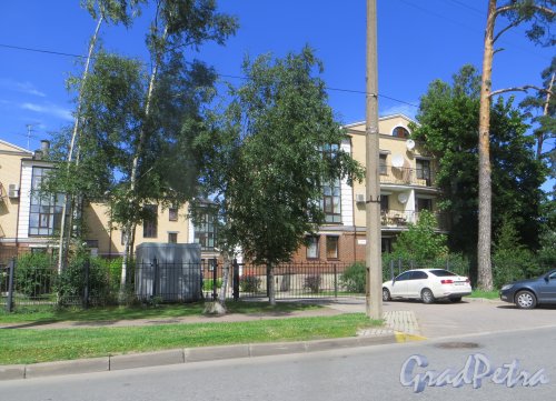 Жилой комплекс «Дубки» (Дубковское шоссе, дом 28-30). Общий вид. Фото 27 июля 2015 года.