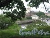 Остров Твердыш (Выборг), Петровская гора. Вид с горы на Выборгский замок и Крепостной мост. фото июнь 2016 г.
