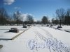Кладбище (воинское захоронение) Дачное. Центральная аллея. Фото 17 марта 2014 г.
