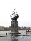 Памятник первому русскому 54-пушечному парусному линейному кораблю 4 ранга «Полтава». Общий вид. Фото 9 марта 2015 года.
